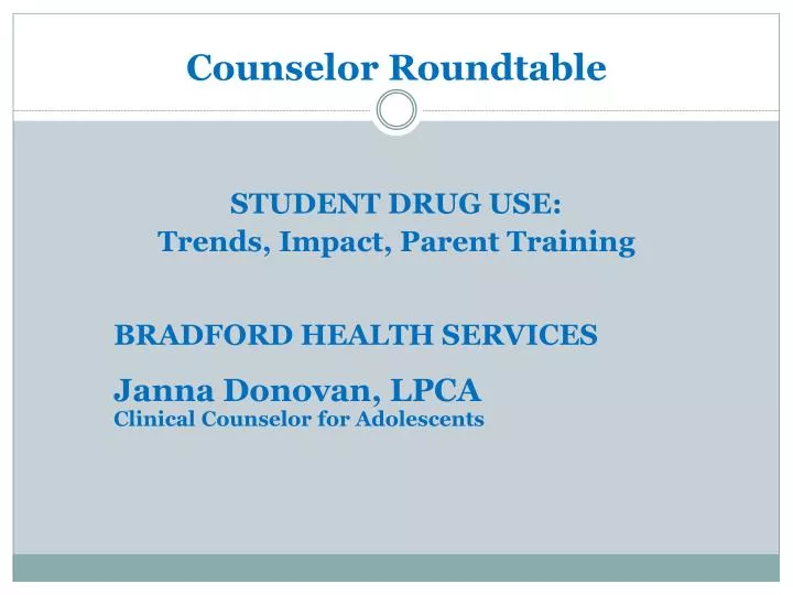 counselor roundtable