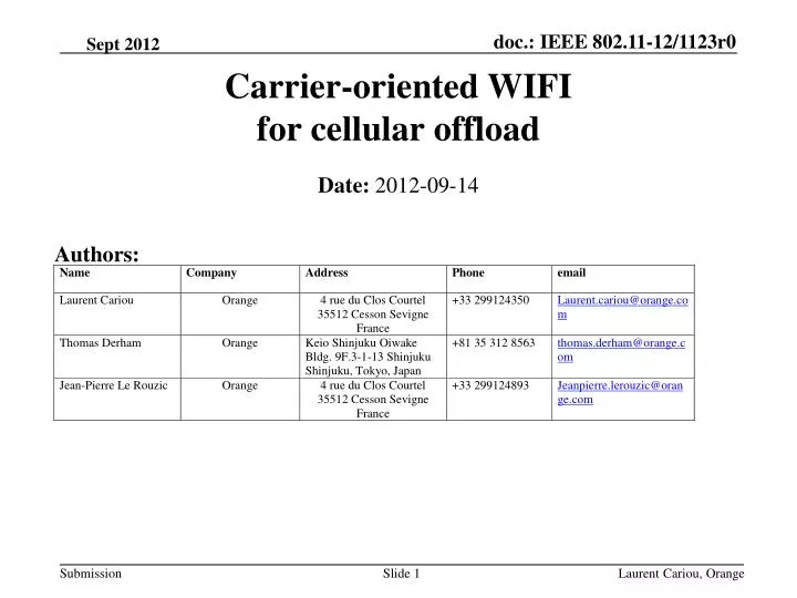carrier oriented wifi for cellular offload