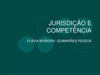 jurisdi o e compet ncia
