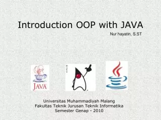 introduction oop with java