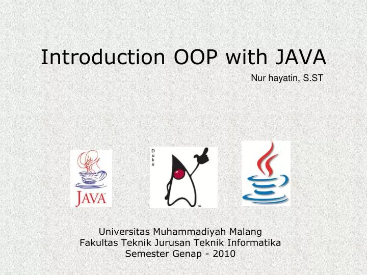 introduction oop with java