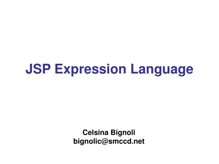 jsp expression language
