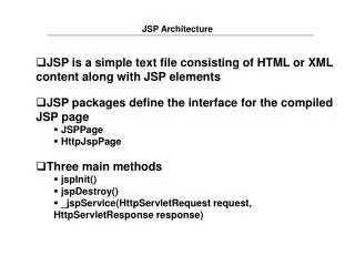 JSP Architecture