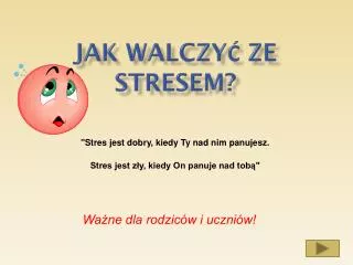 jak walczy ze stresem