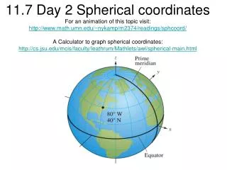 For an animation of spherical coordinates visit: