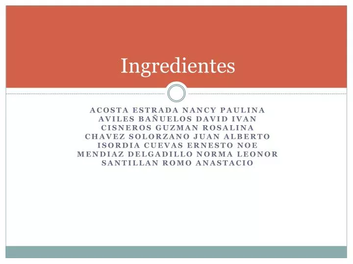 ingredientes