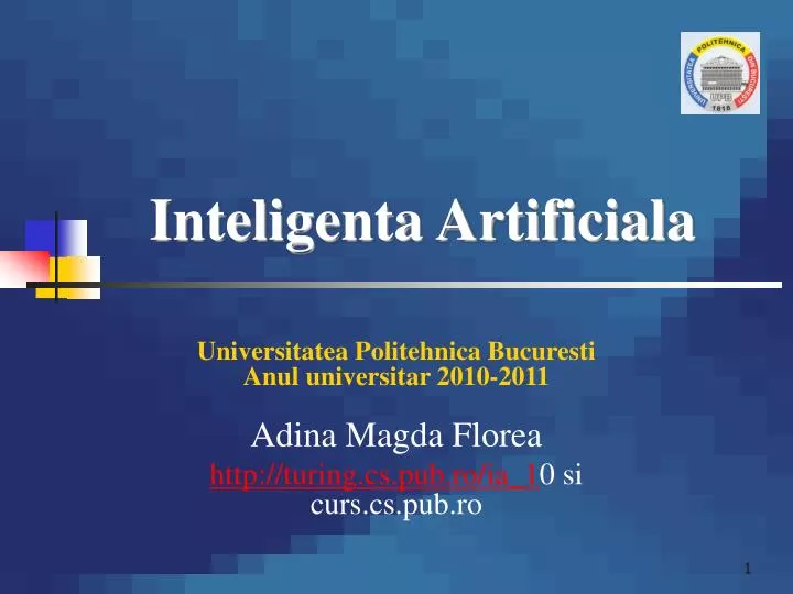 inteligenta artificiala