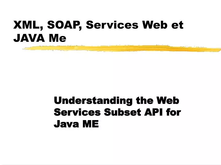 xml soap services web et java me