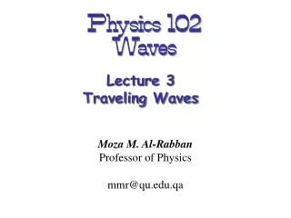 Physics 102 Waves