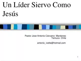 un l der siervo como jes s