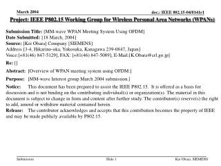 Project: IEEE P802.15 Working Group for Wireless Personal Area Networks (WPANs)