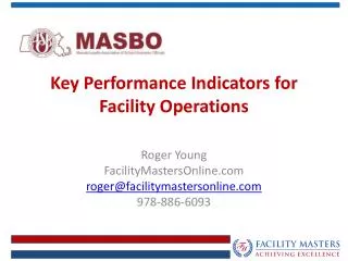 Key Performance Indicators for Facility Operations