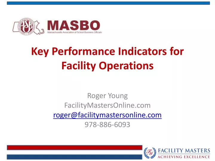 key performance indicators for facility operations