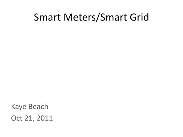 smart meters smart grid
