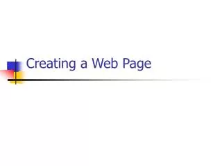 Creating a Web Page