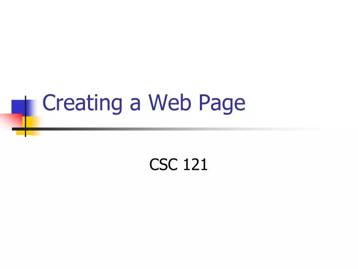 creating a web page