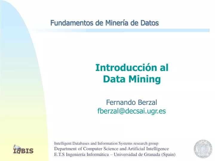 fundamentos de miner a de datos