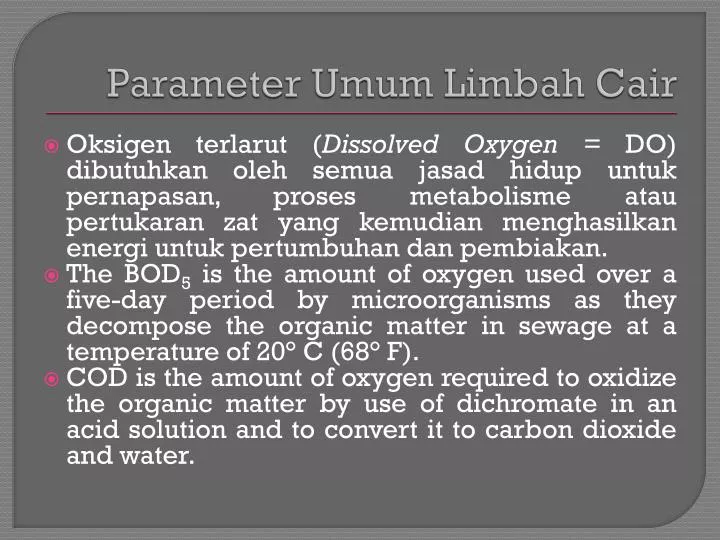 parameter umum limbah cair