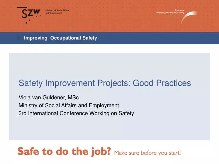 safety improvement projects good practices