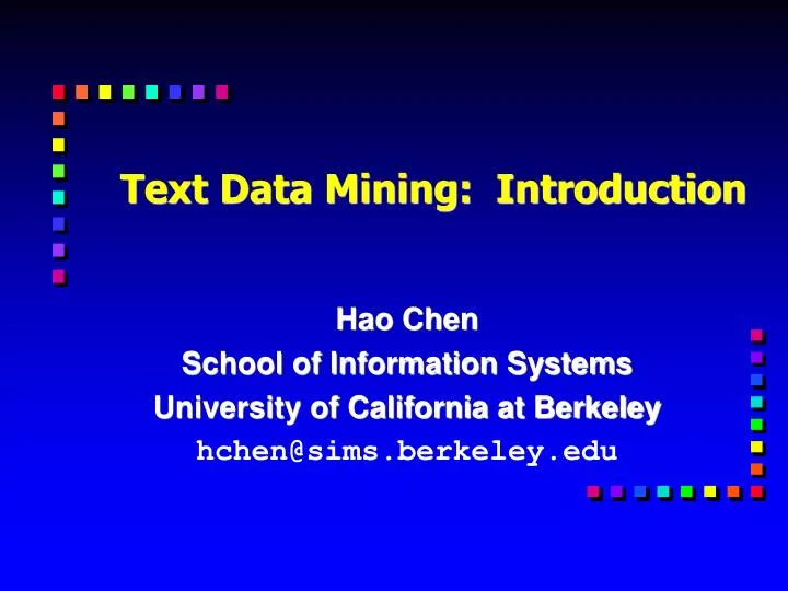 text data mining introduction