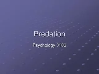Predation