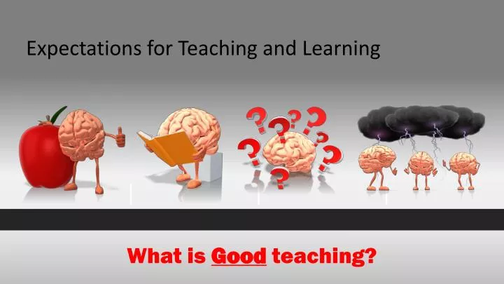 expectations for teaching and learning