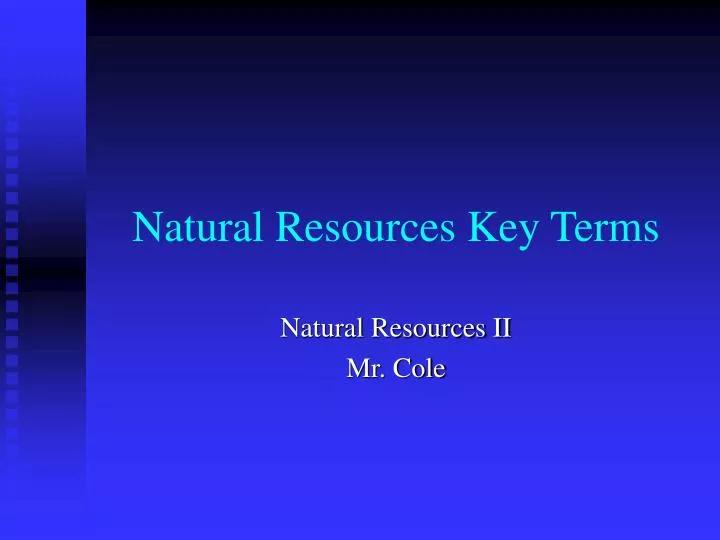 natural resources key terms