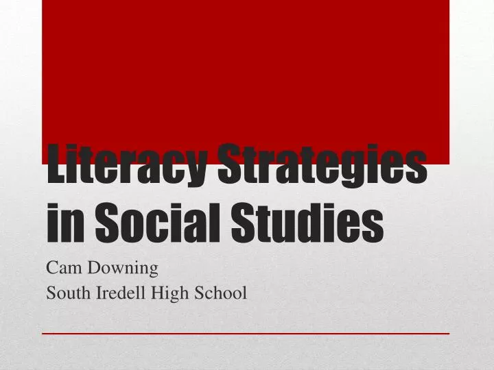 literacy strategies in social studies
