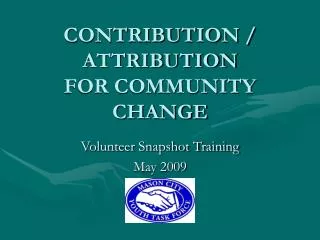 contribution attribution for community change