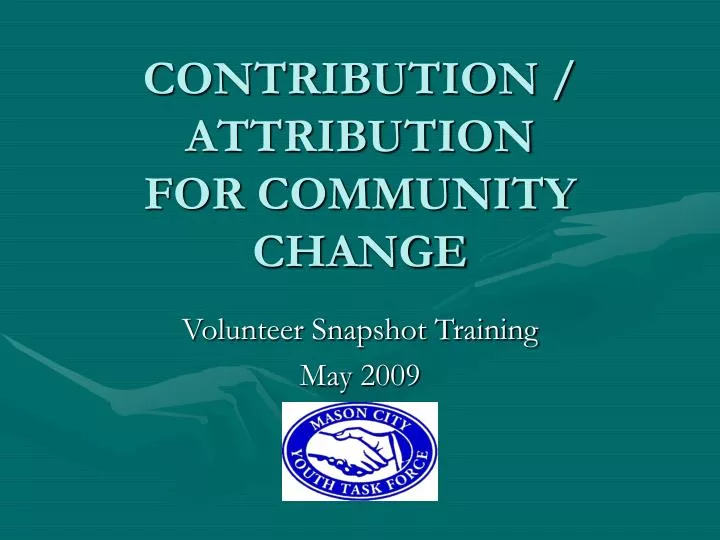 contribution attribution for community change