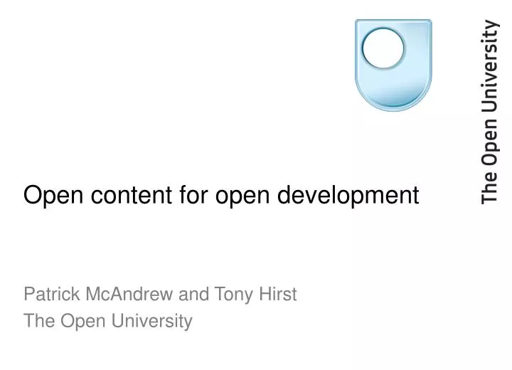 open content for open development