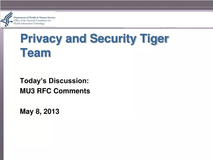 privacy and security tiger team