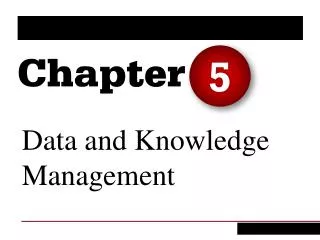 Data and Knowledge Management