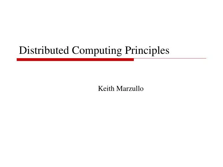 distributed computing principles