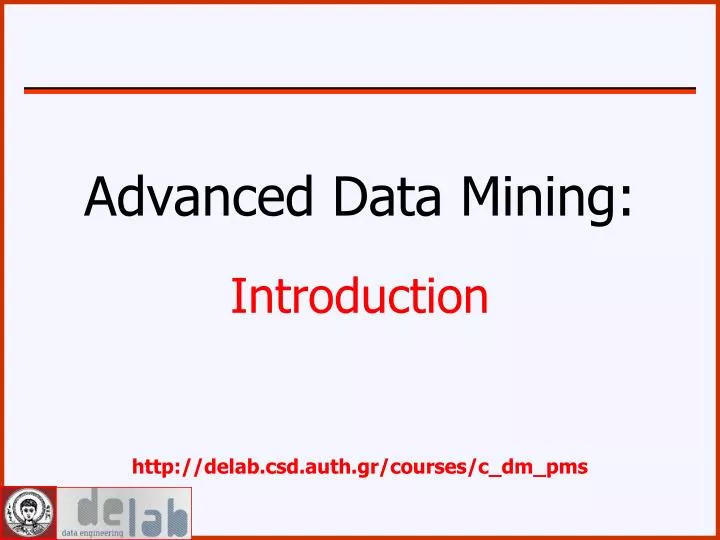 advanced data mining introduction