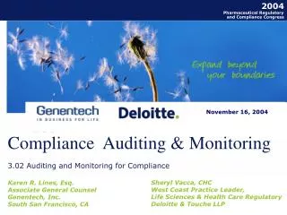 Compliance Auditing &amp; Monitoring