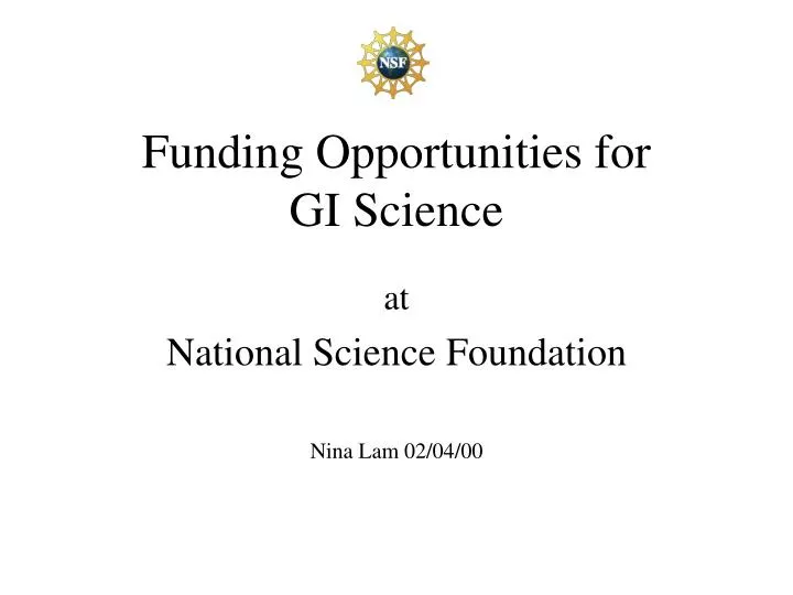 funding opportunities for gi science
