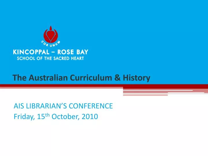 the australian curriculum history