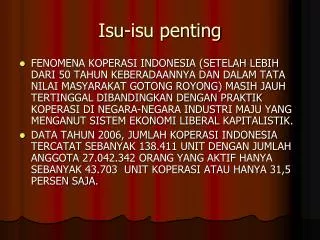 isu isu penting