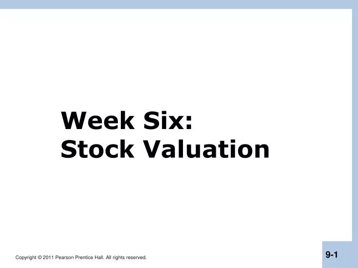 week six stock valuation