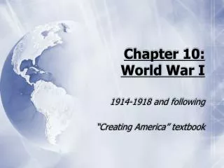 Chapter 10: World War I
