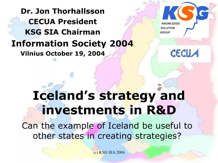 iceland s strategy and investments in r d