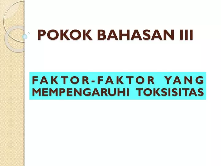 pokok bahasan iii