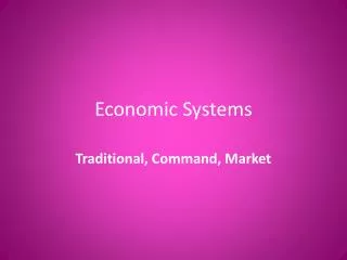 Economic Systems