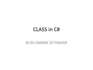 class in c
