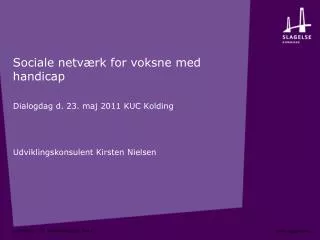 sociale netv rk for voksne med handicap
