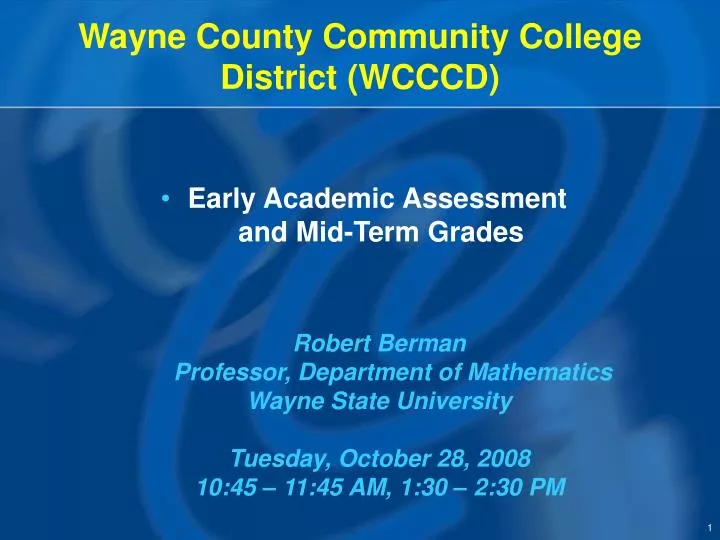 wayne county community college district wcccd