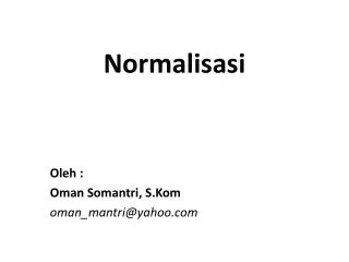 normalisasi