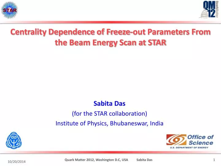 centrality dependence of freeze out parameters from the beam energy scan at star
