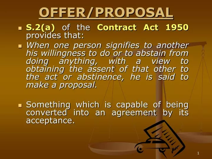 offer proposal